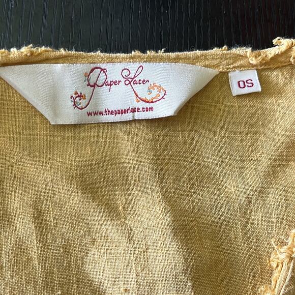 NWOT Paper Lace Linen Lagenlook Midi Dress - Picture 5 of 8